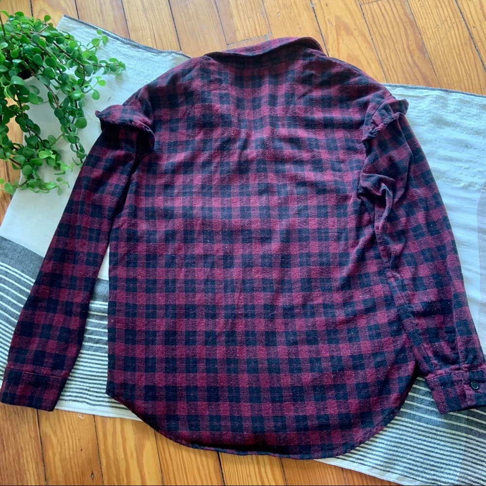 Mixed Threads Plaid Ruffle Flannel - Picture 5 of 8